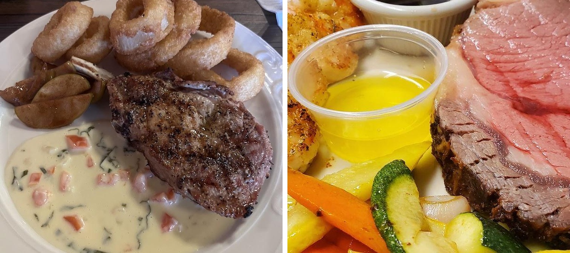 Ace's Steak, Seafood, Italian restaurant.